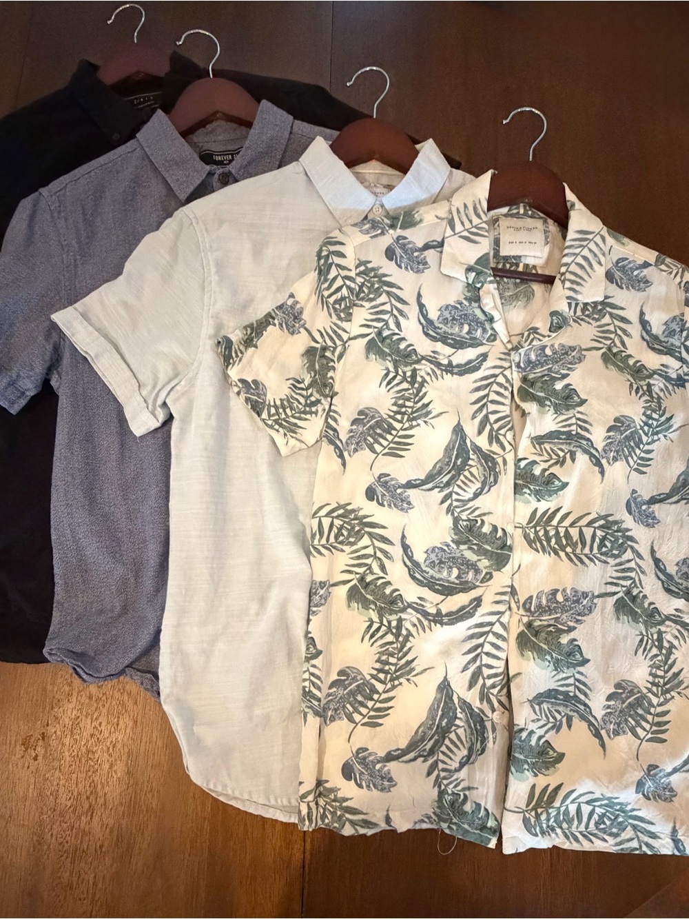 Set of 4 - Short-Sleeve Button Up Vacation Resort Beach Shirts